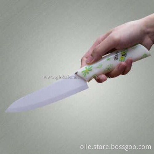 Pure Porcelain Ceramic Knife with Full Printing